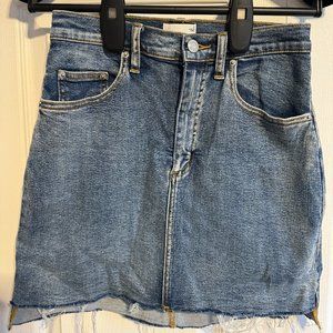 Wilfred Free denim skirt, size 2 mid-blue wash